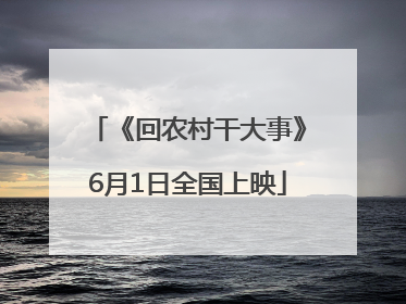 《回农村干大事》6月1日全国上映