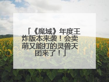 《魔域》年度王炸版本来袭！会卖萌又能打的灵兽天团来了！