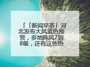 「新闻早茶」河北发布大风蓝色预警，多地阵风7到8级，还有这些热点……