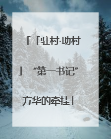 「驻村·助村」“第一书记”方华的牵挂