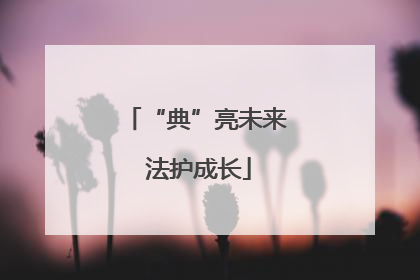 “典”亮未来 法护成长