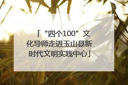 “四个100”文化导师走进玉山县新时代文明实践中心