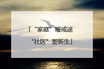 “家庭”暖戒途 “社区”塑新生