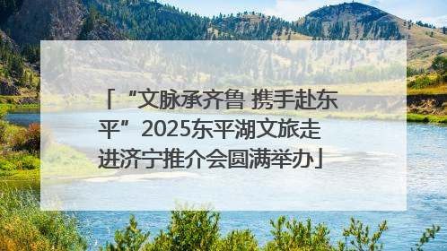 “文脉承齐鲁 携手赴东平”2025东平湖文旅走进济宁推介会圆满举办