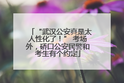 “武汉公安真是太人性化了！” 考场外，硚口公安民警和考生有个约定
