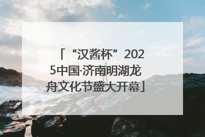 “汉酱杯”2025中国·济南明湖龙舟文化节盛大开幕