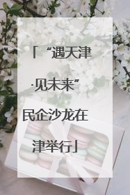 “遇天津·见未来”民企沙龙在津举行