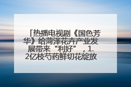 热播电视剧《国色芳华》给菏泽花卉产业发展带来“利好”，1.2亿枝芍药鲜切花绽放“国色芳华”