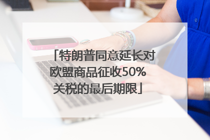 特朗普同意延长对欧盟商品征收50%关税的最后期限