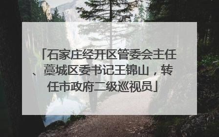 石家庄经开区管委会主任、藁城区委书记王锦山，转任市政府二级巡视员