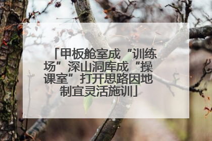 甲板舱室成“训练场”深山洞库成“操课室”打开思路因地制宜灵活施训