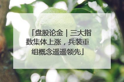 盘股论金｜三大指数集体上涨，兵装重组概念遥遥领先