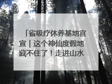 省级疗休养基地官宣｜这个神仙度假地藏不住了！走进山水秘境 开启一场野奢度假之旅！