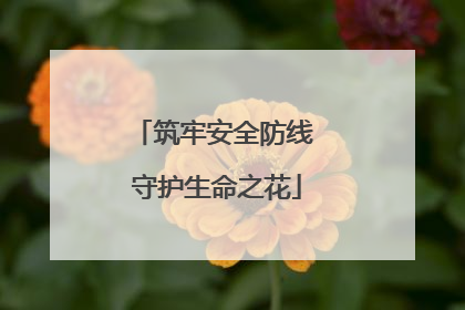 筑牢安全防线 守护生命之花