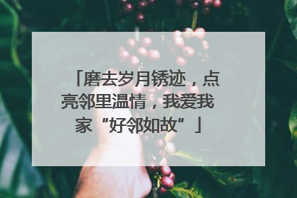 磨去岁月锈迹，点亮邻里温情，我爱我家“好邻如故”