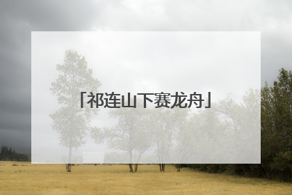 祁连山下赛龙舟