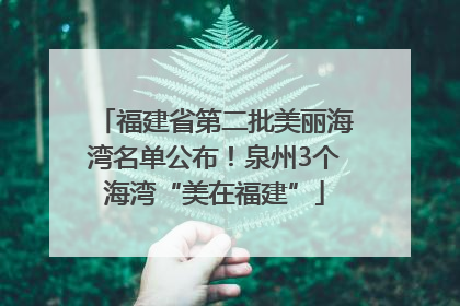 福建省第二批美丽海湾名单公布！泉州3个海湾“美在福建”