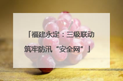 福建永定：三级联动筑牢防汛“安全网”