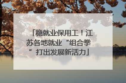 稳就业保用工！江苏各地就业“组合拳”打出发展新活力