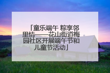 童乐端午 粽享邻里情——花山街道梅园社区开展端午节和儿童节活动