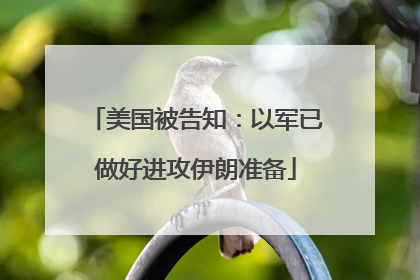 美国被告知：以军已做好进攻伊朗准备