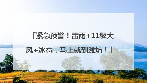 紧急预警！雷雨+11级大风+冰雹，马上就到潍坊！