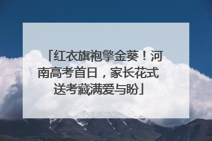 红衣旗袍擎金葵！河南高考首日，家长花式送考藏满爱与盼