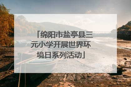 绵阳市盐亭县三元小学开展世界环境日系列活动