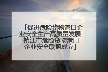 促进危险货物港口企业安全生产高质量发展 镇江市危险货物港口企业安全联盟成立