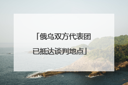 俄乌双方代表团已抵达谈判地点