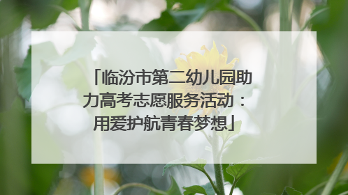 临汾市第二幼儿园助力高考志愿服务活动：用爱护航青春梦想
