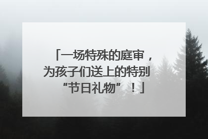 一场特殊的庭审，为孩子们送上的特别“节日礼物”！