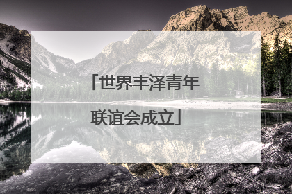 世界丰泽青年联谊会成立