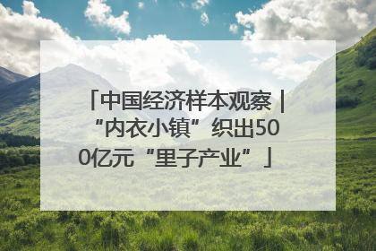 中国经济样本观察｜“内衣小镇”织出500亿元“里子产业”