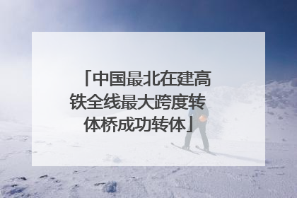 中国最北在建高铁全线最大跨度转体桥成功转体