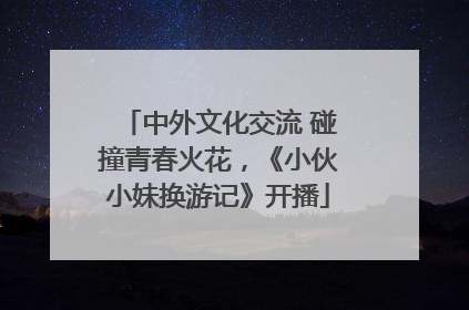 中外文化交流 碰撞青春火花，《小伙小妹换游记》开播
