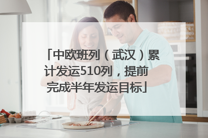 中欧班列（武汉）累计发运510列，提前完成半年发运目标