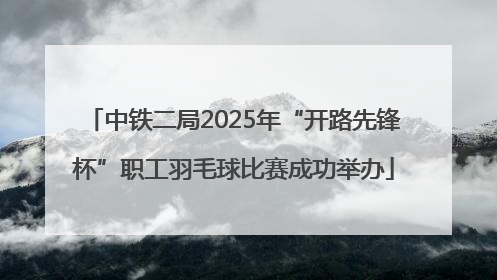 中铁二局2025年“开路先锋杯”职工羽毛球比赛成功举办