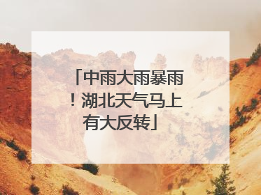 中雨大雨暴雨！湖北天气马上有大反转