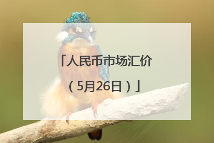 人民币市场汇价（5月26日）