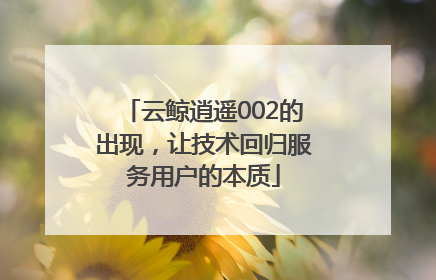 云鲸逍遥002的出现，让技术回归服务用户的本质