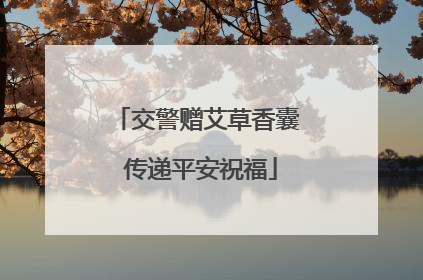 交警赠艾草香囊 传递平安祝福