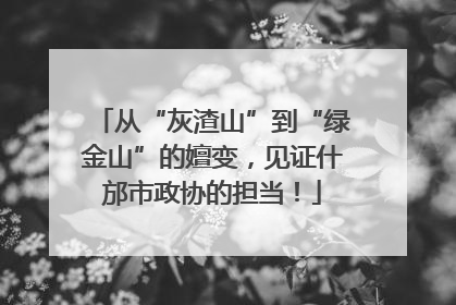 从“灰渣山”到“绿金山”的嬗变，见证什邡市政协的担当！