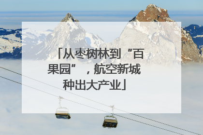 从枣树林到“百果园”，航空新城种出大产业