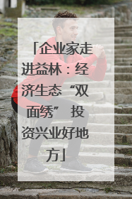 企业家走进益林：经济生态“双面绣” 投资兴业好地方