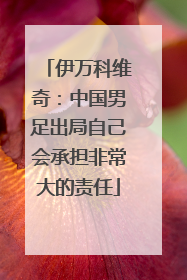 伊万科维奇：中国男足出局自己会承担非常大的责任