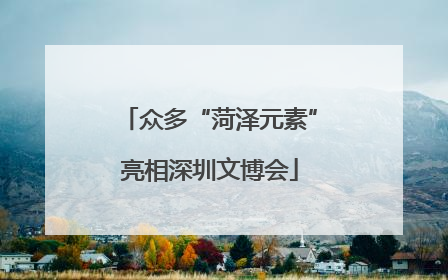 众多“菏泽元素”亮相深圳文博会