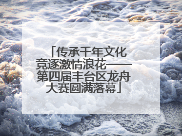 传承千年文化 竞逐激情浪花——第四届丰台区龙舟大赛圆满落幕