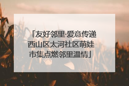 友好邻里·爱意传递 西山区太河社区萌娃市集点燃邻里温情