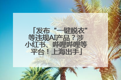 发布“一键脱衣”等违规AI产品？涉小红书、哔哩哔哩等平台！上海出手
